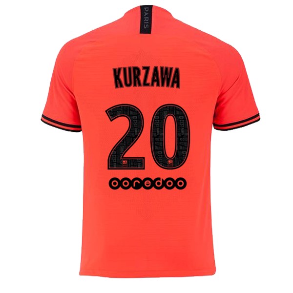 JORDAN Trikot Paris Saint Germain NO.20 Kurzawa Auswarts 2019-20 Orange Fussballtrikots Günstig